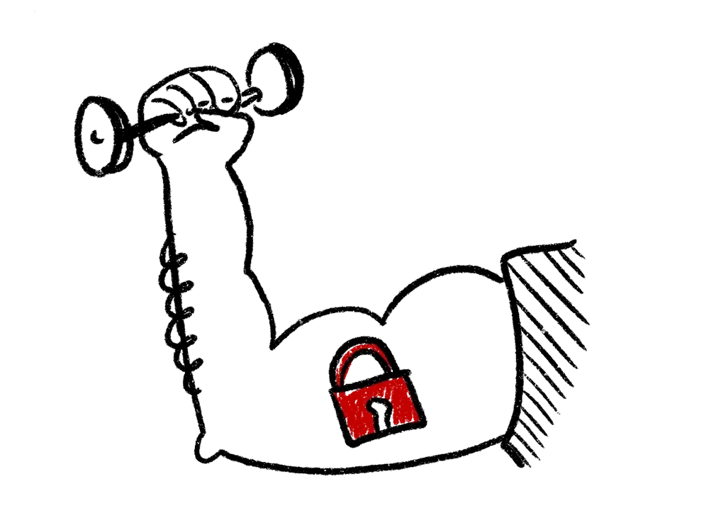 cybersecurity illustration showing secure access and data protection